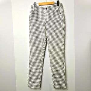 CAbi Ankle Cropped Timeless Checkered Pants, Sz 2